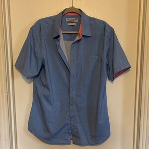 Indigo Graham Men's Blue Casual Button Down Shirt